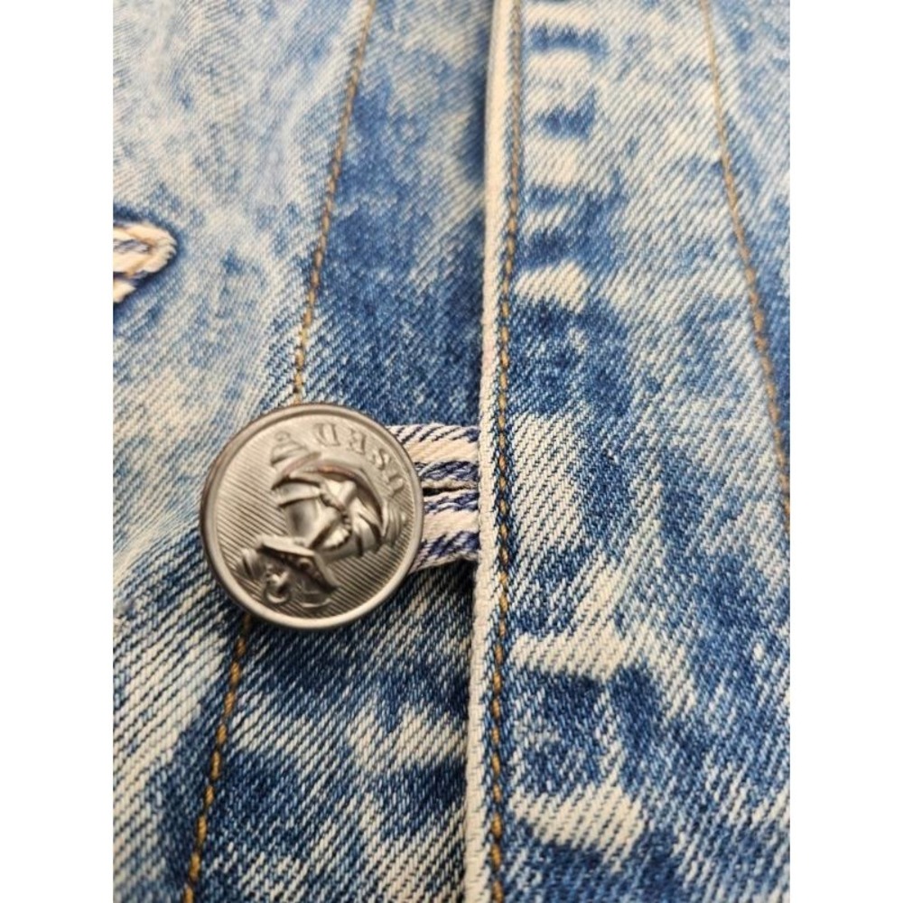Vintage GET USED Classic Jeans RN 71554 by Elie Demin Striped Lining and Cuffs M - Picture 6 of 13